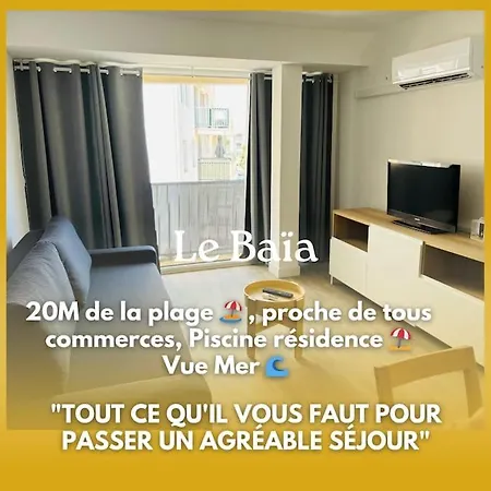 Appartement Le Cap D'agde, Le Baïa,vue Mer, 20m De La Plage, Piscine Agde