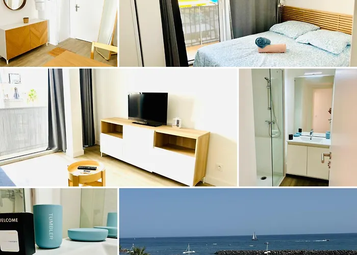 Le Cap D'agde, Le Baia,vue Mer, 20m De La Plage, Piscine *